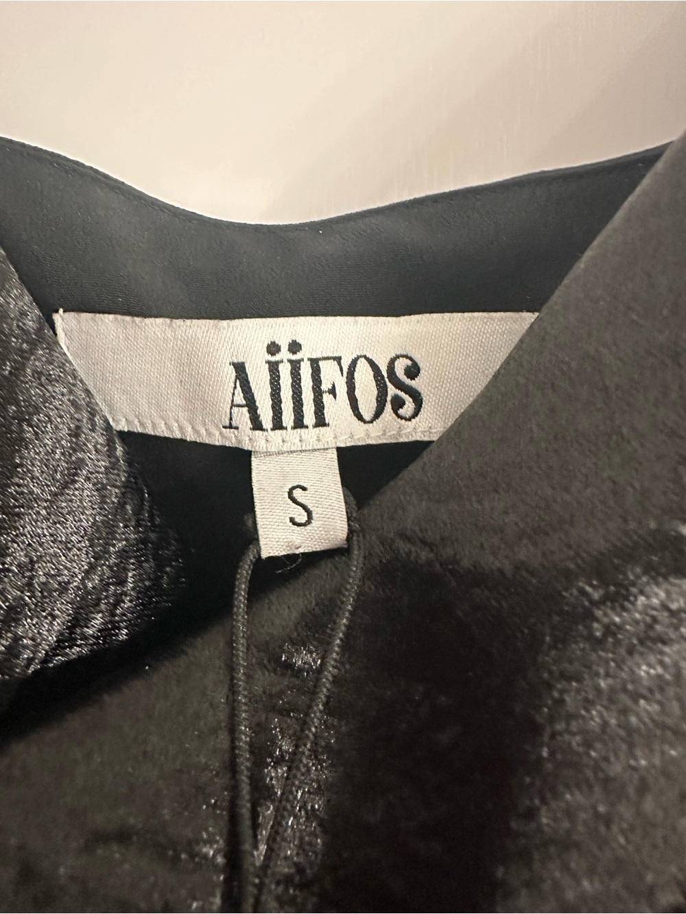 Aiifos Martha Black Asymmetrical Satin Dress - Picture 6 of 6